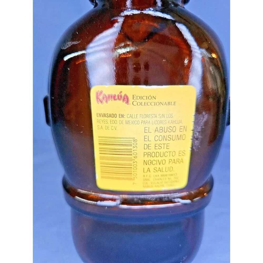 Coffee Liquor KAHLUA Bottle Aztec Decanter Mexico Made 980ml 34 oz VTG Heritage